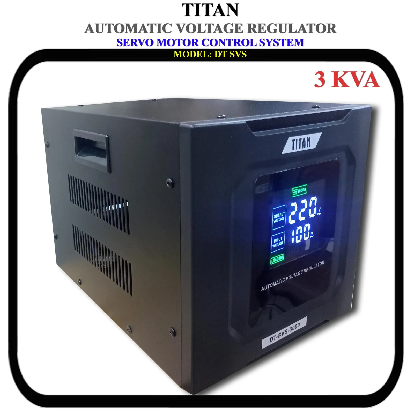 Titan SVS-3KVA Servo Stabilizer 3000VA 100V-260V