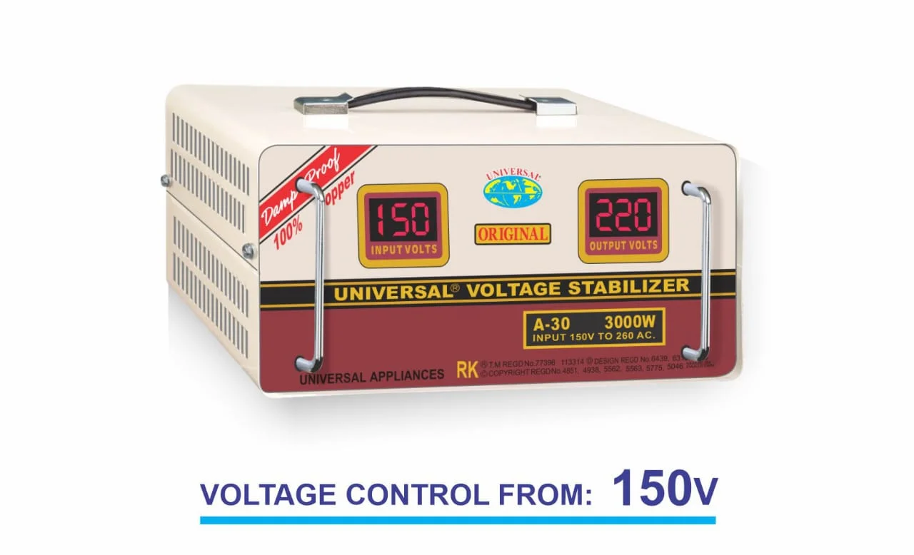 UNIVERSAL Voltage Stabilizer A30 3000W 150V-250V