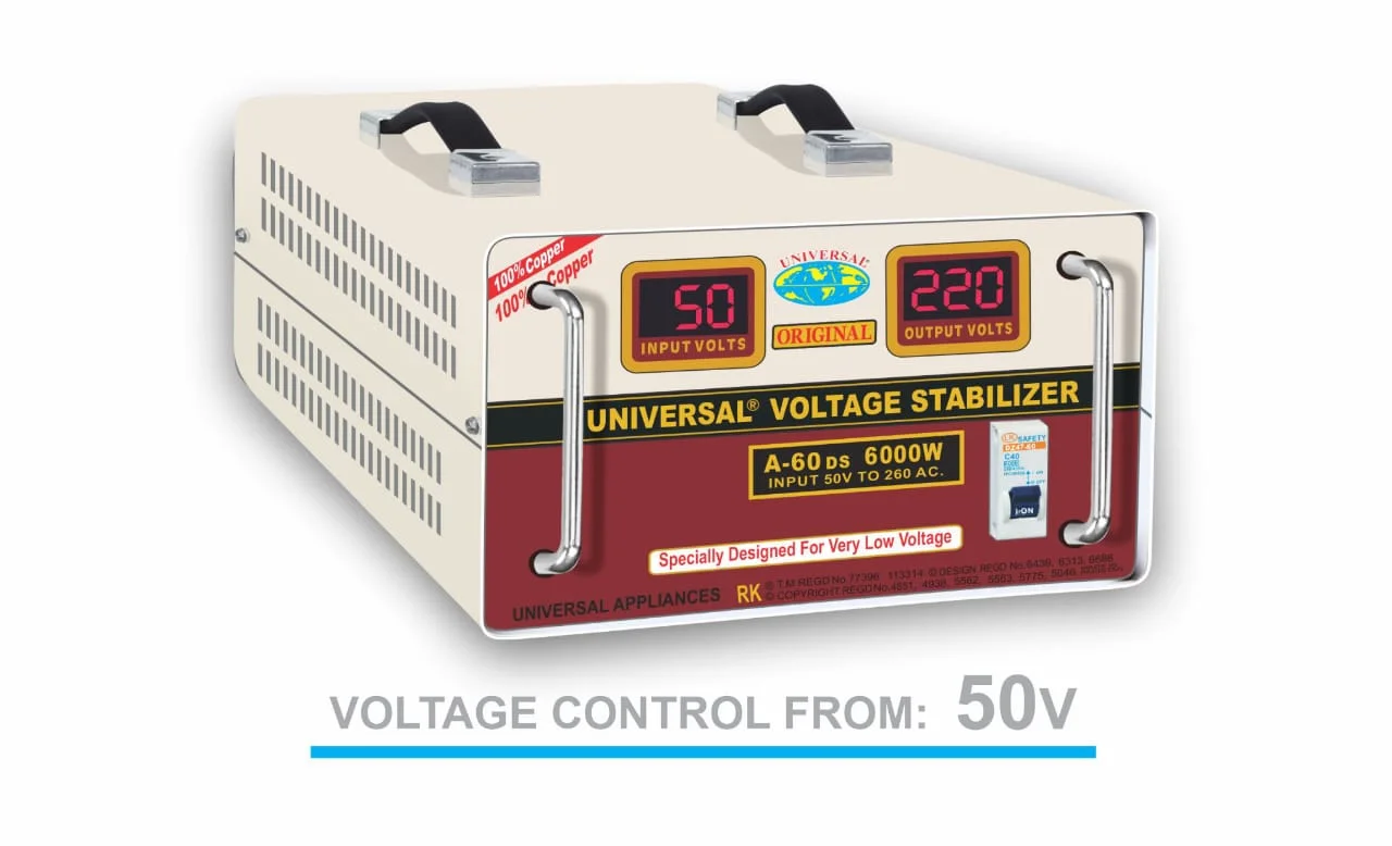 UNIVERSAL Voltage Stabilizer A60DS 6000W 50V-250V